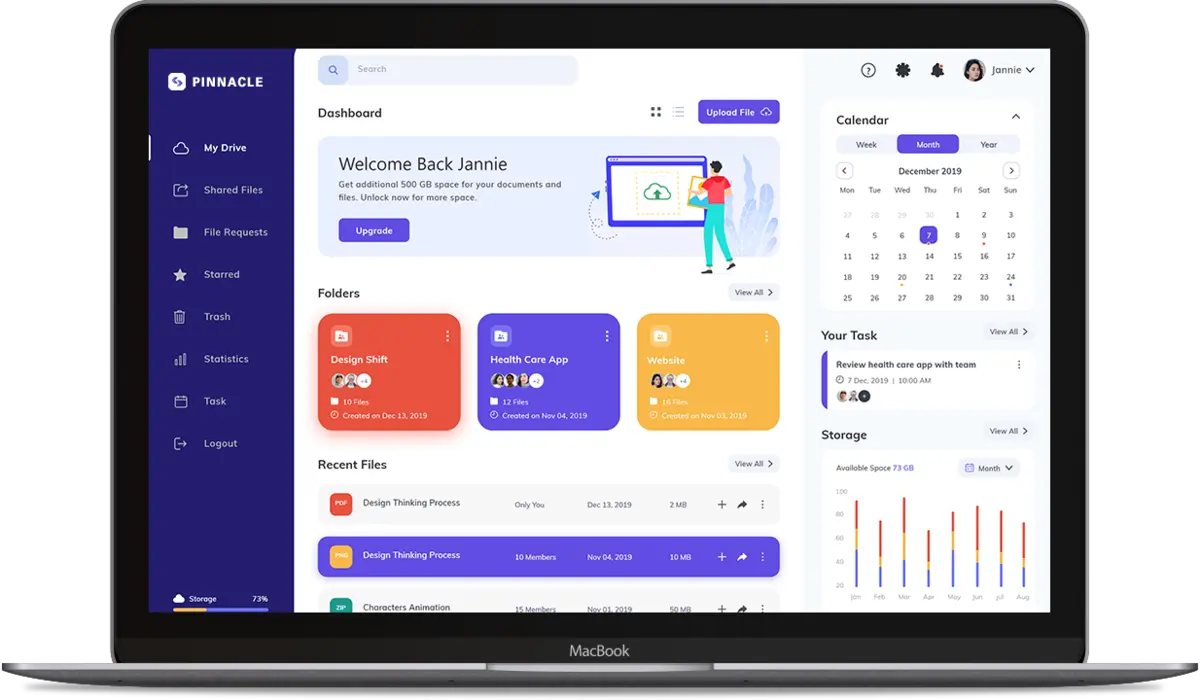 Pinnacle dashboard preview